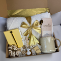 Golden Moon Cozy Tea Gift Box – Blanket, Tea & Journal Set
