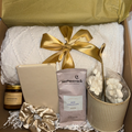 Cozy Self Care Gift Box for Her – Knit Blanket, Hot Cocoa & Relaxation Set